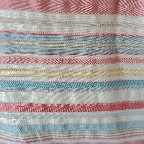 OSCAR DE LA RENTA STRIPED SKIRT WHITE PINK BLUE YELLOW SIZE 10 - Picture 3 of 10